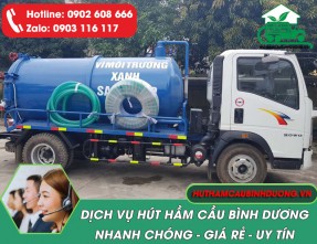 Dịch vụ hút hầm cầu Bình Dương giá rẻ, uy tín, phục vụ 24/24