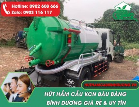 Chuyên thông cống - Hút hầm cầu Giá Rẻ tại KCN Bàu Bàng