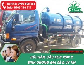 Hút hầm cầu khu công nghiệp Vsip 2 giá rẻ, sạch sẽ, phục vụ 24/24