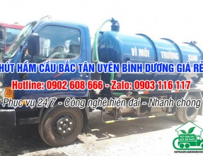 Hút hầm cầu Bắc Tân Uyên ✅ Giá rẻ - Công nghệ mới - Nhanh chóng
