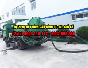 Dịch vụ hút hầm cầu Bình Dương giá rẻ, bảo hành dài hạn, không đục phá