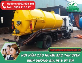 Dịch vụ hút hầm cầu Bắc Tân Uyên giá tốt ✔️ Hút sạch 100%