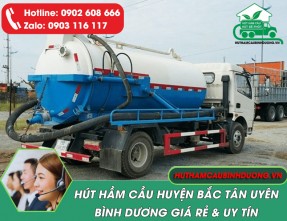 Dịch vụ hút hầm cầu Bắc Tân Uyên giá rẻ 24/24 ✔️ uy tín, bảo hành 5 năm
