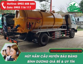 Hút Hầm Cầu Bàu Bàng ✔️ giá rẻ, thông tắc sạch sẽ, không đục phá
