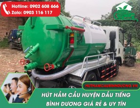 Hút hầm cầu Dầu Tiếng cam kết sạch triệt để, giá rẻ