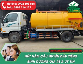Hút hầm cầu Dầu Tiếng giá rẻ, công nghệ cao, phục vụ 24/7