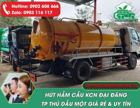 Dịch vụ hút hầm cầu KCN Đại Đăng uy tín, cam kết sạch sẽ【GIÁ SIÊU TỐT】