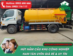 Hút hầm cầu KCN Nam Tân Uyên giá rẻ, uy tín, phục vụ 24/24h