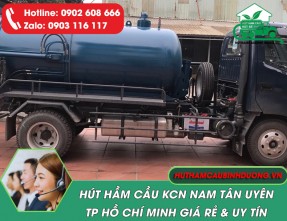Hút hầm cầu KCN Nam Tân Uyên – Dịch vụ nhanh gọn, giá rẻ, không đục phá