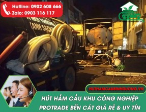 Dịch vụ hút hầm cầu KCN Quốc Tế Protrade Bến Cát Giá Rẻ - Uy Tín
