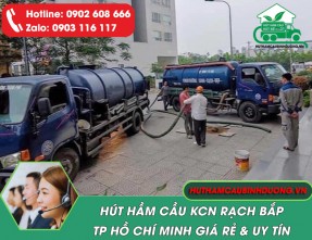 Hút Hầm Cầu KCN Rạch Bắp TPHCM Giá Rẻ - Sạch Triệt Để - Phục Vụ 24/24