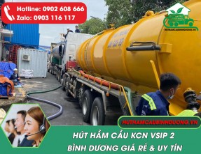 Hút Hầm Cầu KCN Vsip 2 Giá Rẻ Trọn Gói ❤️【SẠCH 100%】