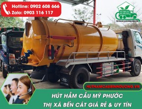 Hút hầm cầu tại Mỹ Phước Bến Cát giá rẻ ✓ Cam kết chất lượng ✓ Sạch đến 100%