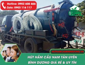 Hút hầm cầu giá rẻ tại Nam Tân Uyên - Thi công nhanh gọn & uy tín