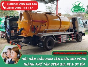 Hút hầm cầu KCN Nam Tân Uyên mở rộng uy tín, giá rẻ, nhanh chóng
