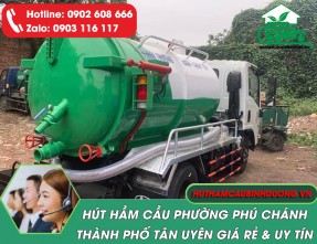 Dịch vụ hút hầm cầu phường Phú Chánh - TP Tân Uyên giá rẻ, uy tín, phục vụ 24/24