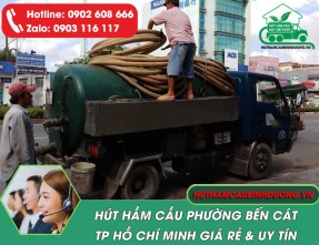 Hút Hầm Cầu Bến Cát | Xử Lý Hầm Đầy [GIÁ RẺ - SẠCH SẼ - 24/24]