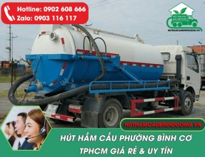 Hút Hầm Cầu Phường Bình Cơ TPHCM Giá Rẻ, Có Mặt Nhanh, Sạch Sẽ 24/24
