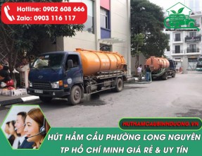 Hút Hầm Cầu Phường Long Nguyên TPHCM Giá Tốt – Phục Vụ 24H