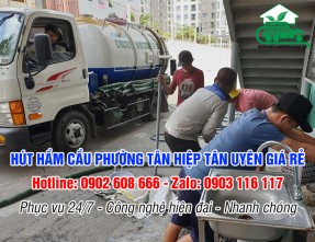Hút hầm cầu phường Tân Hiệp Tân Uyên ✓ Uy tín - chất lượng ✓ Phục vụ 24/7