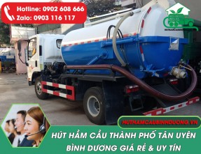 Hút Hầm Cầu Tân Uyên giá rẻ - Công nghệ hiện đại - Phục vụ 24/7