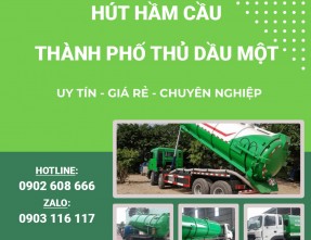 Dịch vụ hút hầm cầu Thủ Dầu Một ✅ Giá rẻ - Uy tín - Cam kết sạch 100%