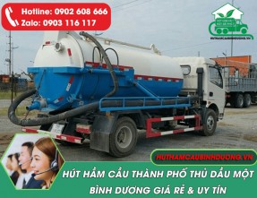 Hút hầm cầu Thủ Dầu Một uy tín, giá rẻ, thi công nhanh