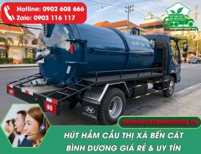 Hút hầm cầu giá rẻ tại Bến Cát - Cam kết thi công nhanh gọn, uy tín