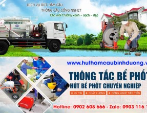 Hút hầm cầu Thành Phố Mới Bình Dương GIÁ RẺ - SẠCH SẼ - BẢO HÀNH DÀI HẠN