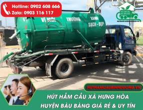 Dịch Vụ Hút Hầm Cầu Xã Hưng Hòa Huyện Bàu Bàng Giá Rẻ Trọn Gói