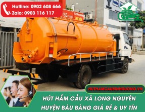 Hút hầm cầu tại xã Long Nguyên Bàu Bàng giá rẻ, uy tín, sạch triệt để 100%