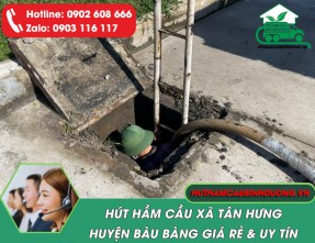 Hút hầm cầu xã Tân Hưng huyện Bàu Bàng chuyên nghiệp, sạch sẽ, giá rẻ