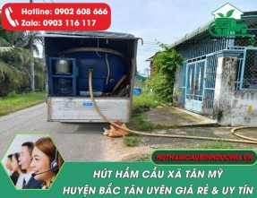 Hút hầm cầu tại xã Tân Mỹ Bắc Tân Uyên ✅ Cam kết giá rẻ, phục vụ 24/24