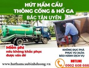 Dịch vụ thông cống nghẹt Bắc Tân Uyên xử lý nhanh, sạch và an toàn