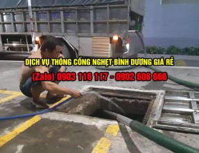 Dịch vụ thông cống nghẹt giá rẻ chuyên nghiệp nhất tại Bình Dương