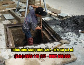 Nhận thông cống nghẹt, nạo vét hố ga uy tín giá rẻ tại Đồng An 2 - Bến Cát