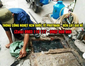 Dịch vụ thông cống nghẹt giá rẻ uy tín tại khu công nghiệp quốc tế Protrade - Bến Cát