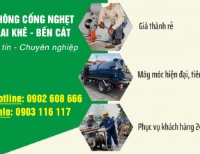 Thông Cống Nghẹt Tại Lai Khê - Bến Cát Giá Rẻ, Sạch Đến 100%