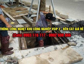 Dịch vụ thông cống nghẹt, nạo vét hố ga Vsip 2 giá rẻ uy tín, đảm bảo sạch sẽ